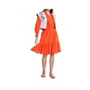 NEW ONE COLLECTIVE women's reversible embroidered vest in white multi